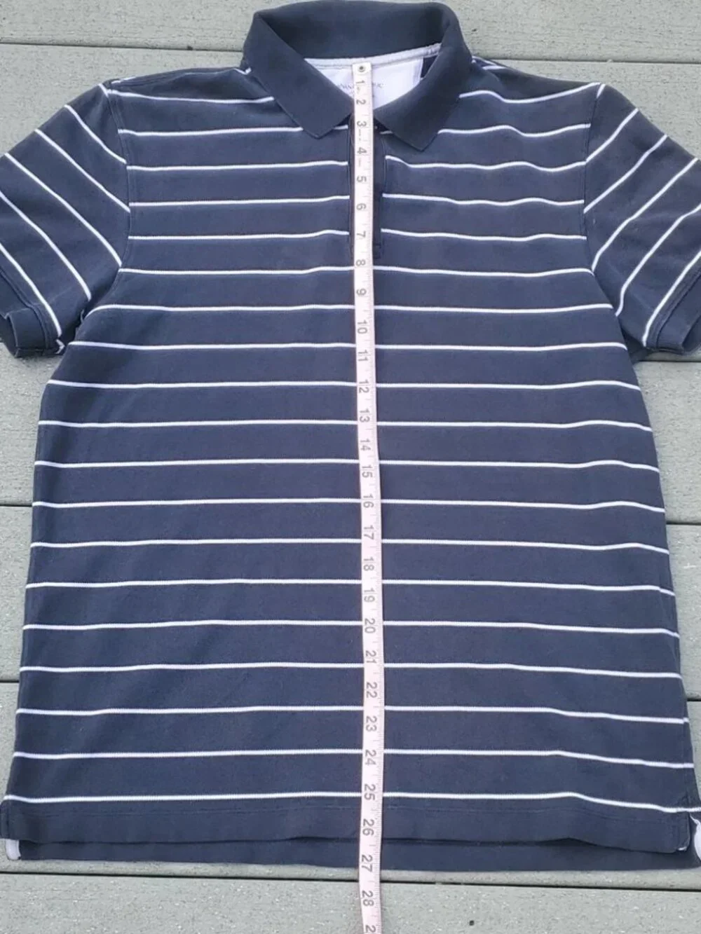 Banana Republic Striped Fitted Polo Shirt